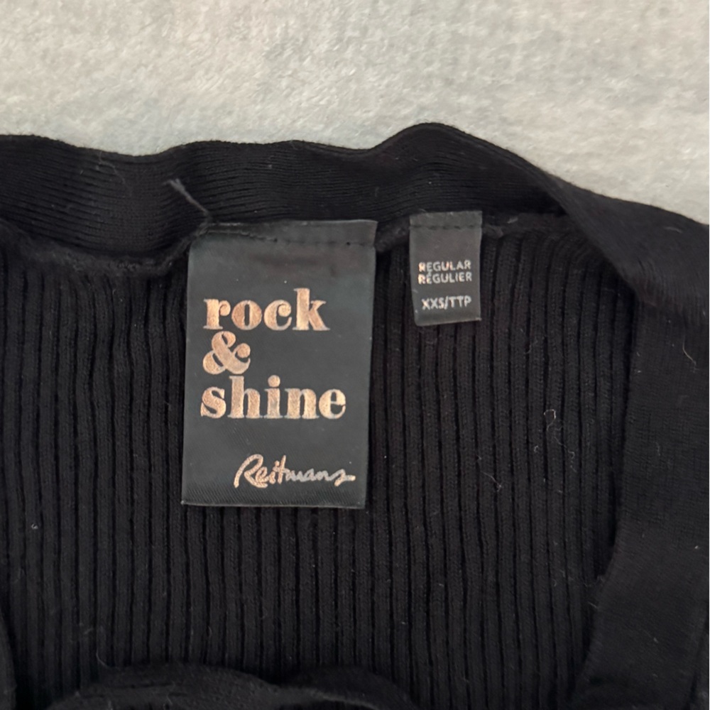 Reitmans Black Ribbed Knit Top - Picture 3 of 4